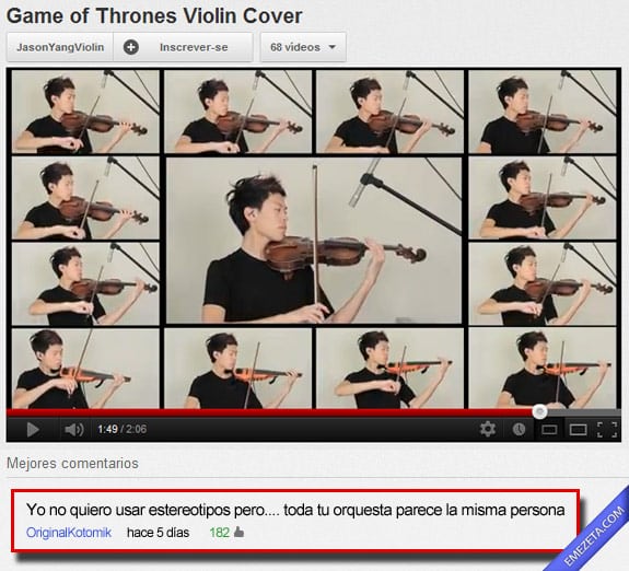 Comentarios de youtube: Estereotipos