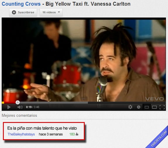 Comentarios de youtube: Fruta talento