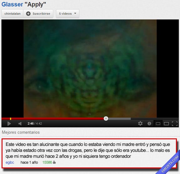 Comentarios de youtube: Video drogas