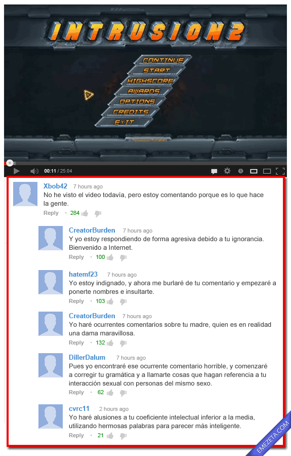 Comentarios de Youtube: Comentarios youtube