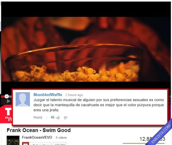 Comentarios de Youtube: Mantequilla de mani