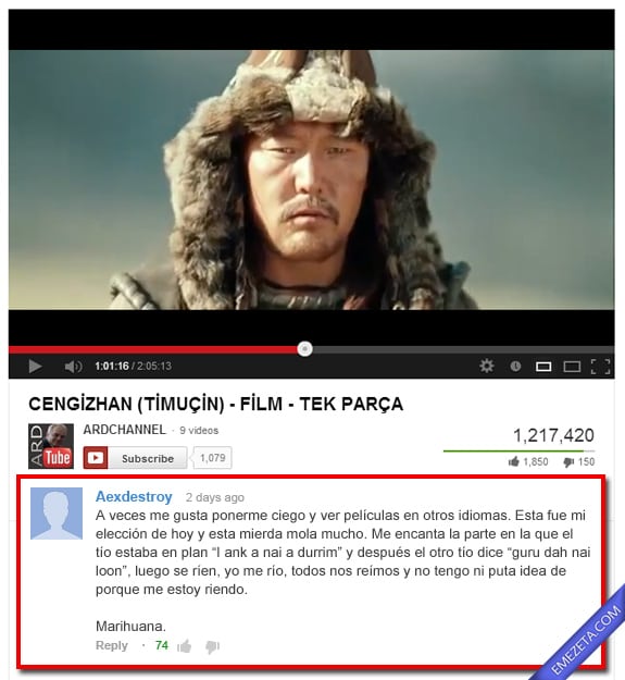 Comentarios de Youtube: Otros idiomas