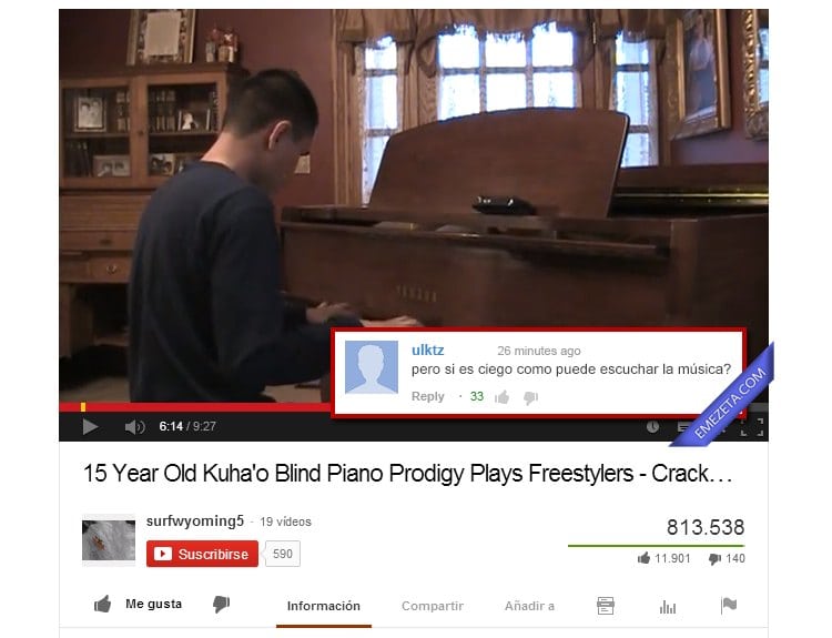 Ciego al piano