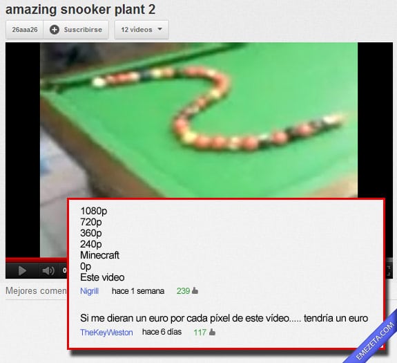 Los mejores comentarios de youtube: Pocos pixels