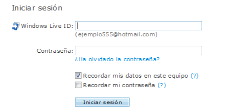 contraseña clave hotmail iniciar sesion