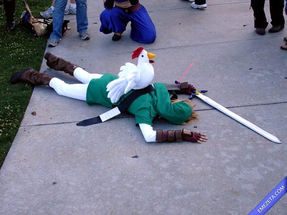 Cosplay: Gallina y Link (Zelda)