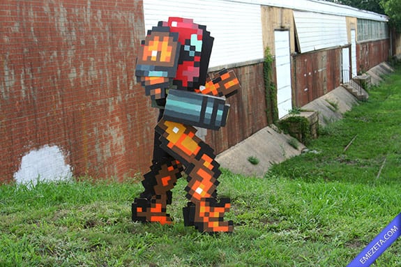 Cosplay: Samus pixel retro