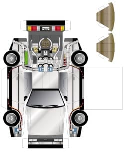 delorean dmc12 recortable