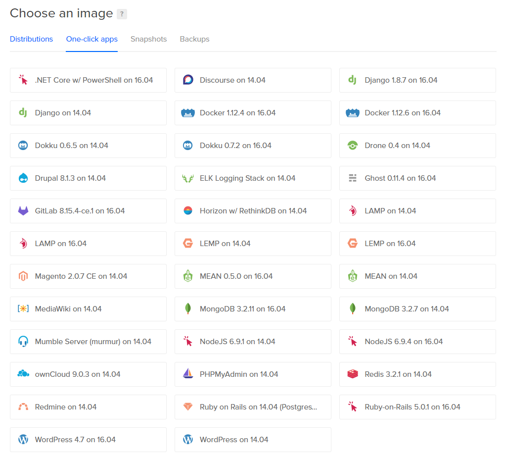One-click apps