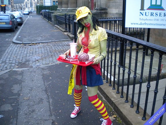 Disfraces de Halloween: Mcdonalds zombie