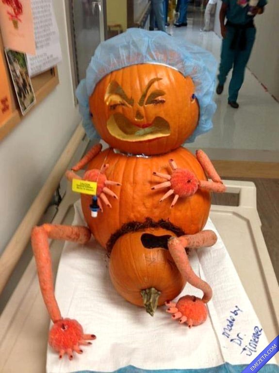Disfraces de Halloween: Parto calabaza