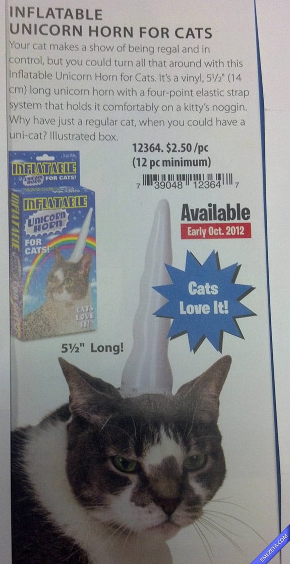 Disfraces de Halloween: Unicornio gato inflable