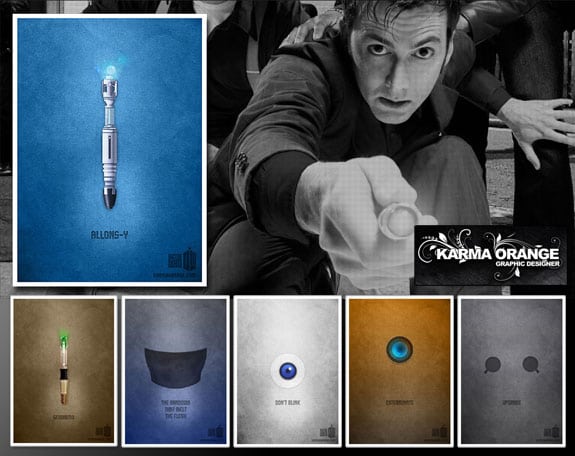 Doctor Who: Posters minimalistas de KarmaOrange