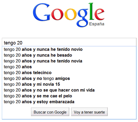 preocupaciones edades google 20 años