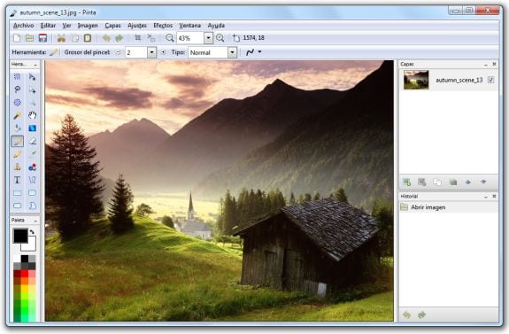 Editores gráficos gratis: Pinta