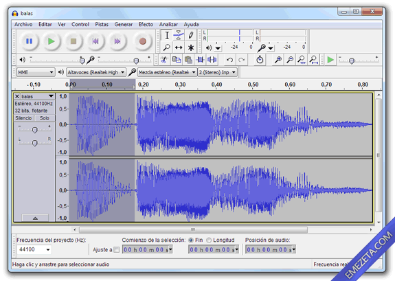 Editores de sonido gratis: Audacity