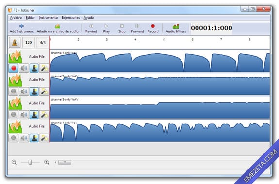 Editores de sonido gratis: Jokosher