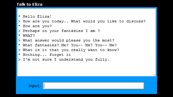 Clon de Eliza programado en Javascript.