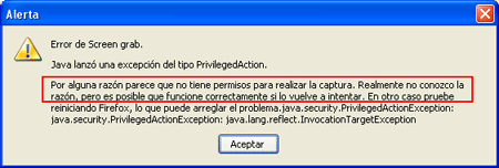 error screengrab