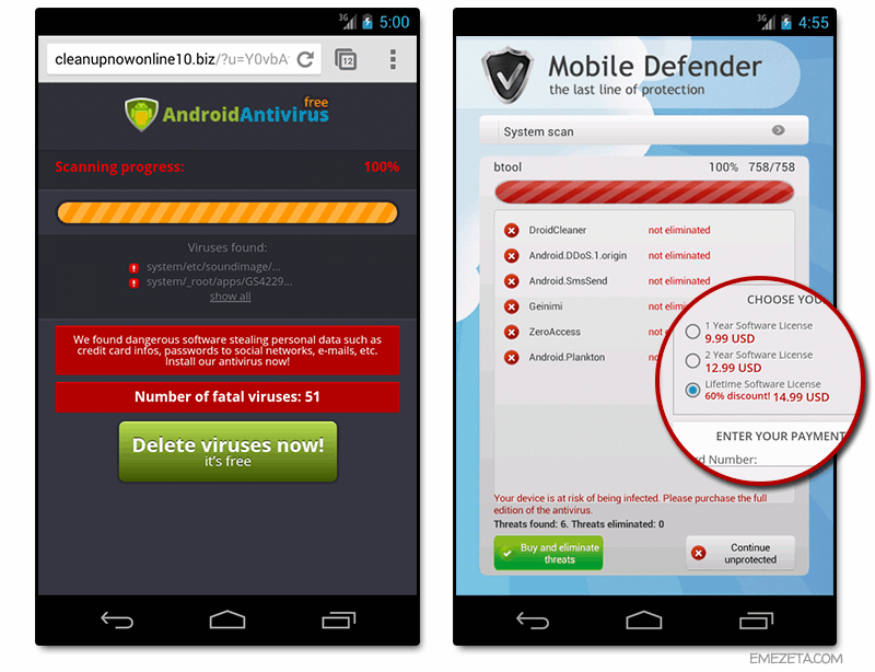 Publicidad engañosa: Falsos antivirus (Rogue)