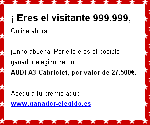 Publicidad engañosa: Eres el visitante enhorabuena has ganado audi