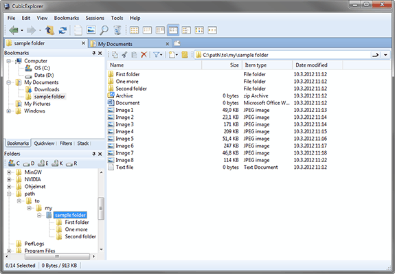Alternativas al Explorer (Explorador de Windows): Cubic Explorer