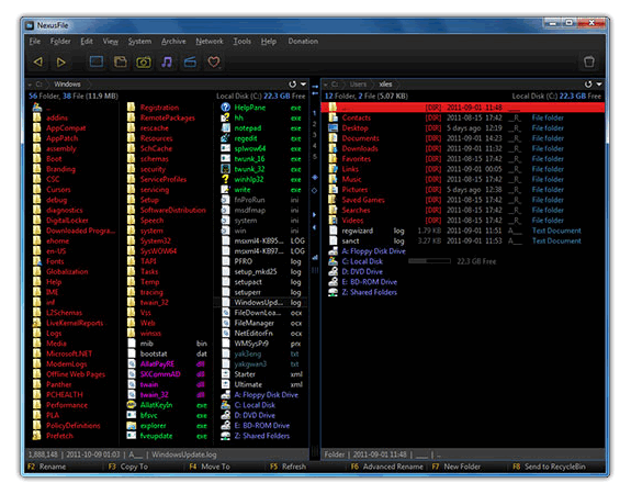 Alternativas al Explorer (Explorador de Windows): Nexusfile