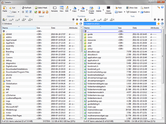 Alternativas al Explorer (Explorador de Windows): Saladin
