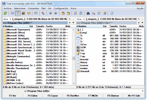 Alternativas al Explorer (Explorador de Windows): Total commander