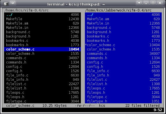 Alternativas al Explorer (Explorador de Windows): Vifm
