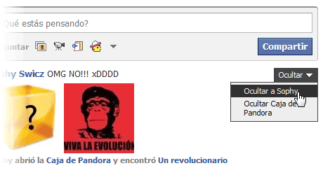 facebook ocultar noticias publicaciones