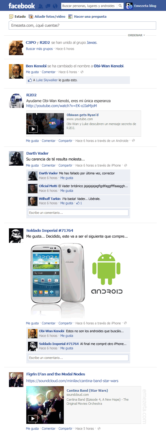 El Facebook de Star Wars: Episodio IV (1)