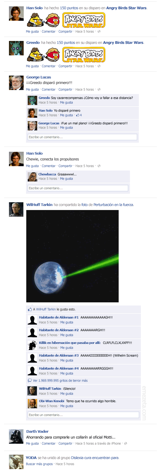El Facebook de Star Wars: Episodio IV (2)