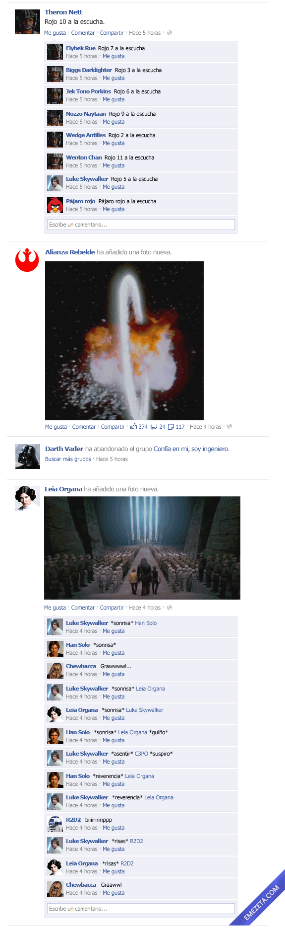 El Facebook de Star Wars: Episodio IV (3)