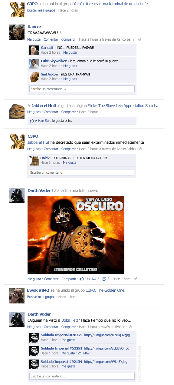 El Facebook de Star Wars: Episodio VI (1)