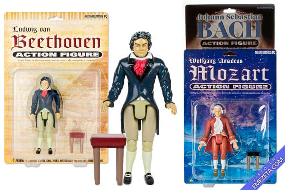 Figuras de acción: Beethoven, Mozart, Bach, Wagner
