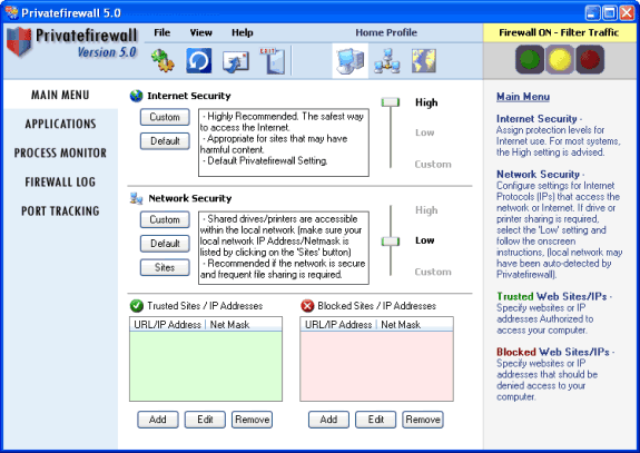 Firewalls o cortafuegos gratuitos: Private Firewall privatefirewall