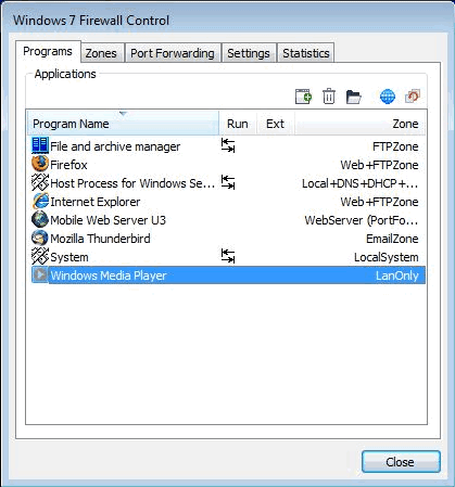 Firewalls o cortafuegos gratuitos: Windows 7 Firewall Control