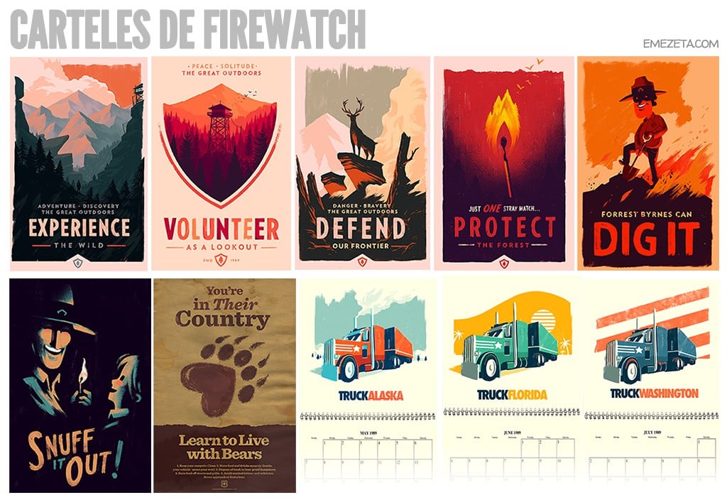 Carteles de Firewatch