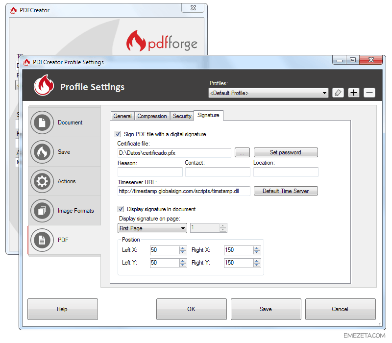 Programas gratis para firmar PDF: Impresora virtual PDF Creator