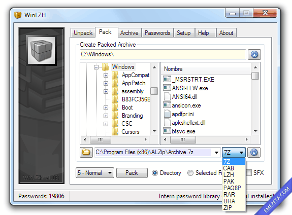 WinLZH, de Testaware Tools