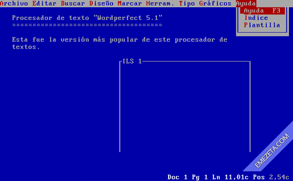 Word Perfect 5.1: Procesador de textos para MSDOS