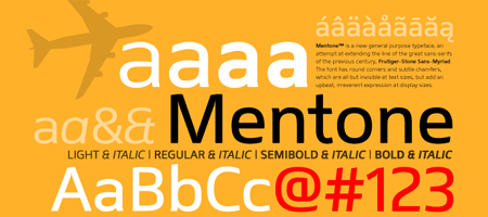 tipografía Mentone