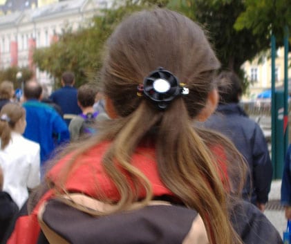 girl chica hair pelo coleta cpu cooler ventilador fan geek