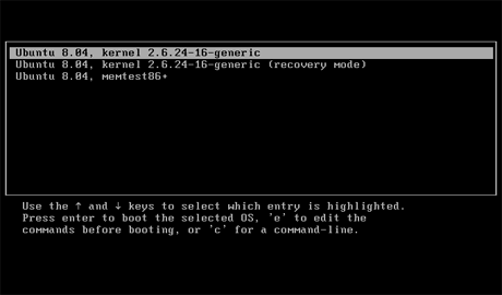 grub loader cargador arranque boot
