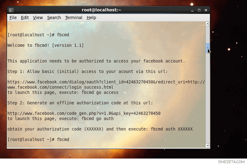 FBCmd: Facebook para la línea de comandos de tu terminal de Linux