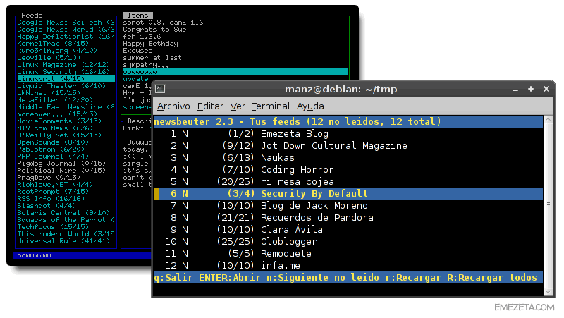 Raggle y Newsbeuter: Lectores RSS para la terminal de Linux