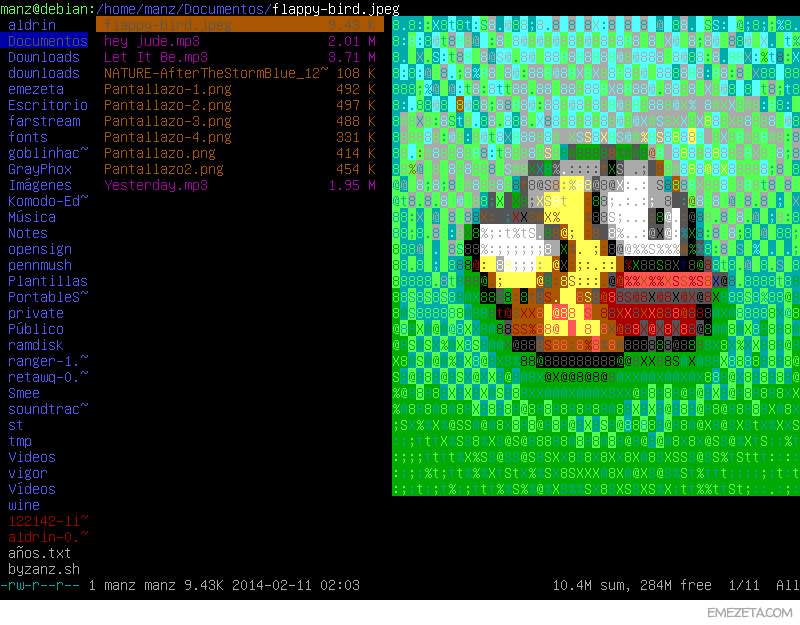 Ranger: Explorador de archivos modo texto para Linux