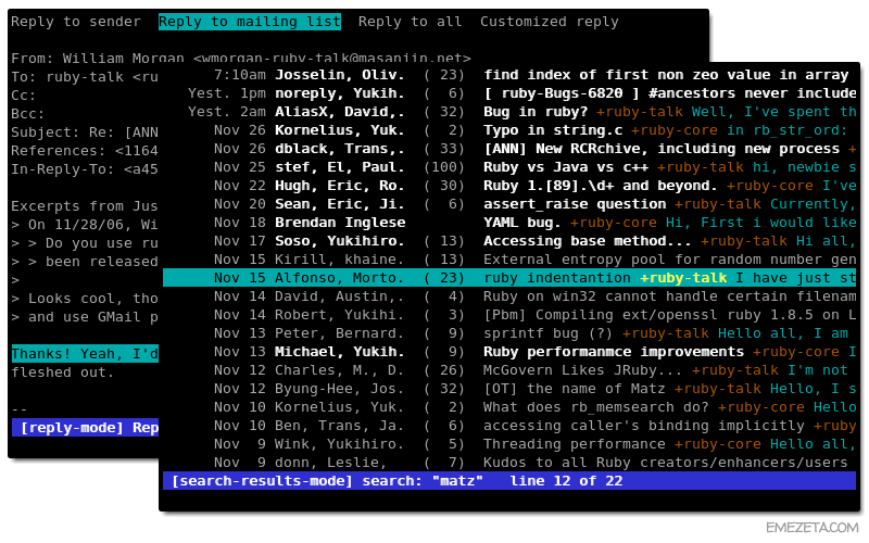 Supmua (Sup): Cliente de correo para terminal de texto