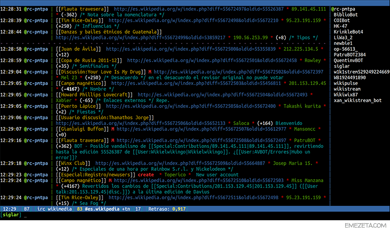 Weechat: Cliente de IRC para la terminal de Linux